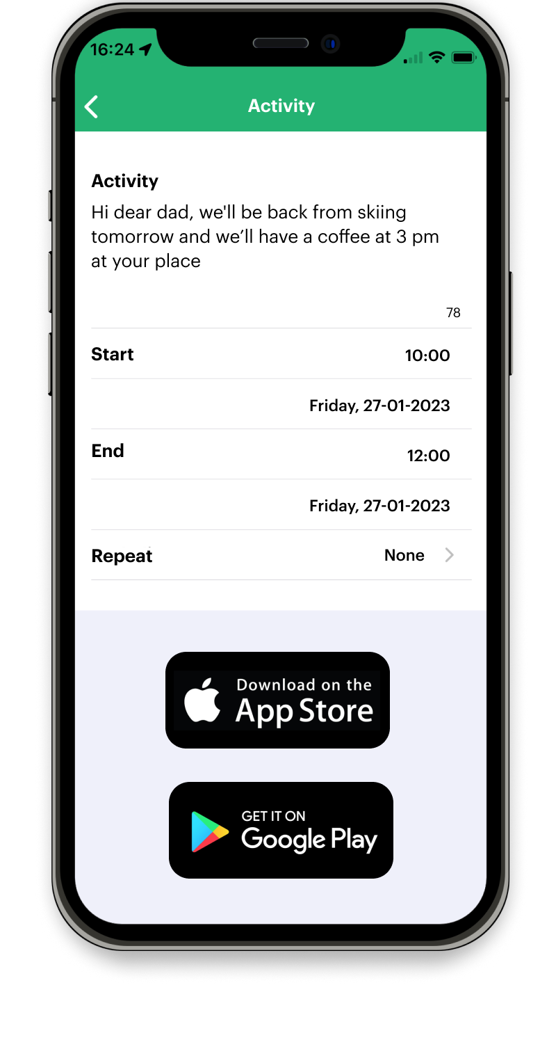 Share photos and messages with your parents or grandparents