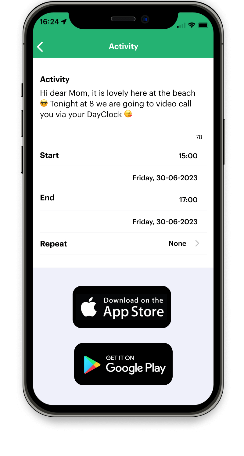 Share photos and messages with your parents or grandparents
